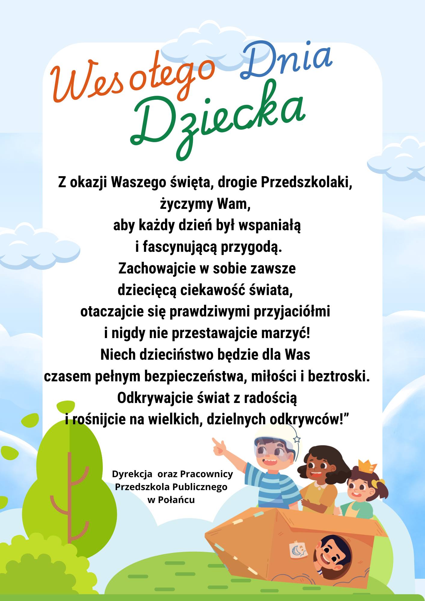 życzenia z&nbsp;okazji dnia dziecka