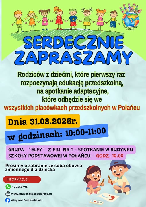 Plakat na&nbsp;dni otwarte w&nbsp;przedszkolu