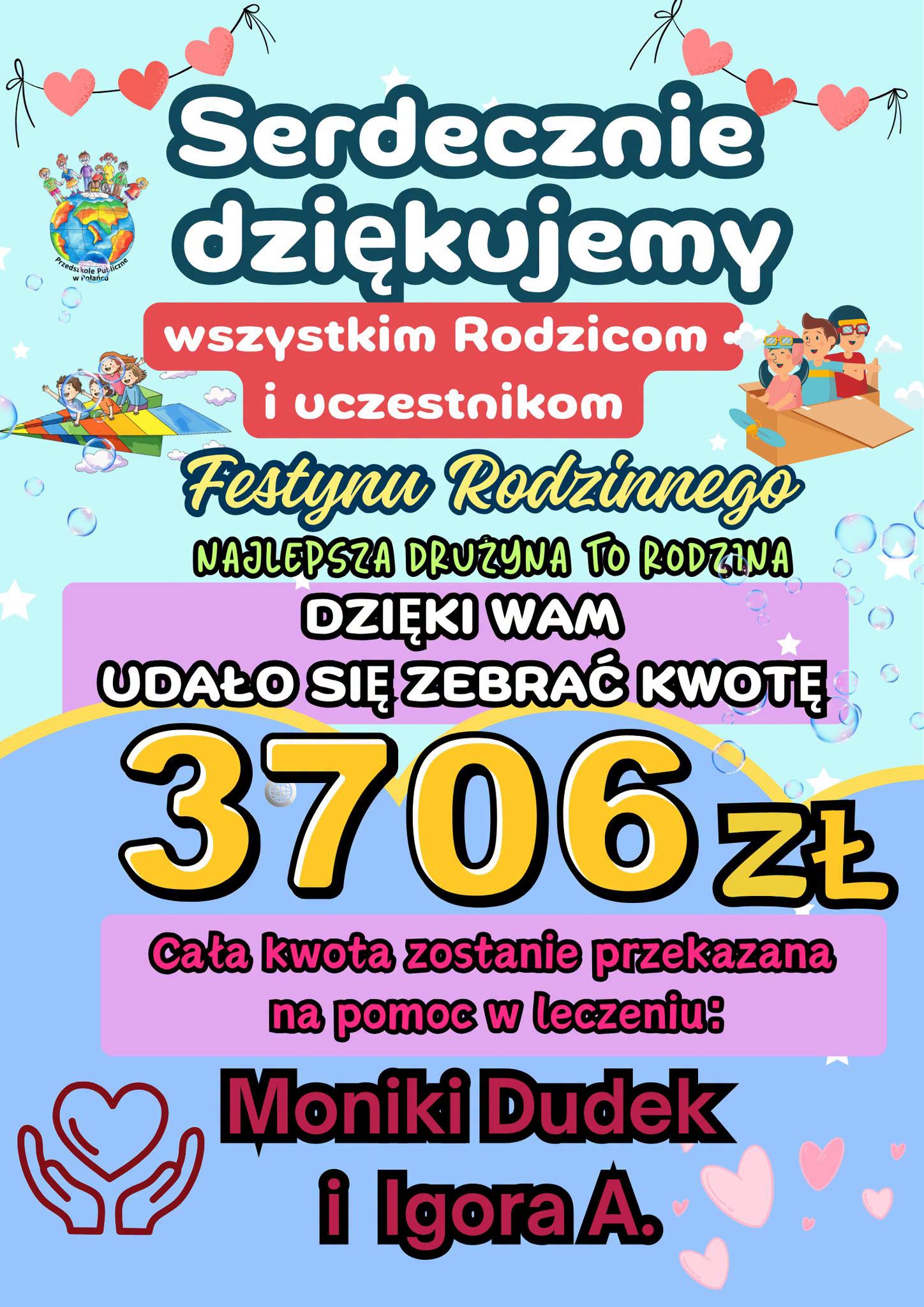 Plakat podziękowanie
