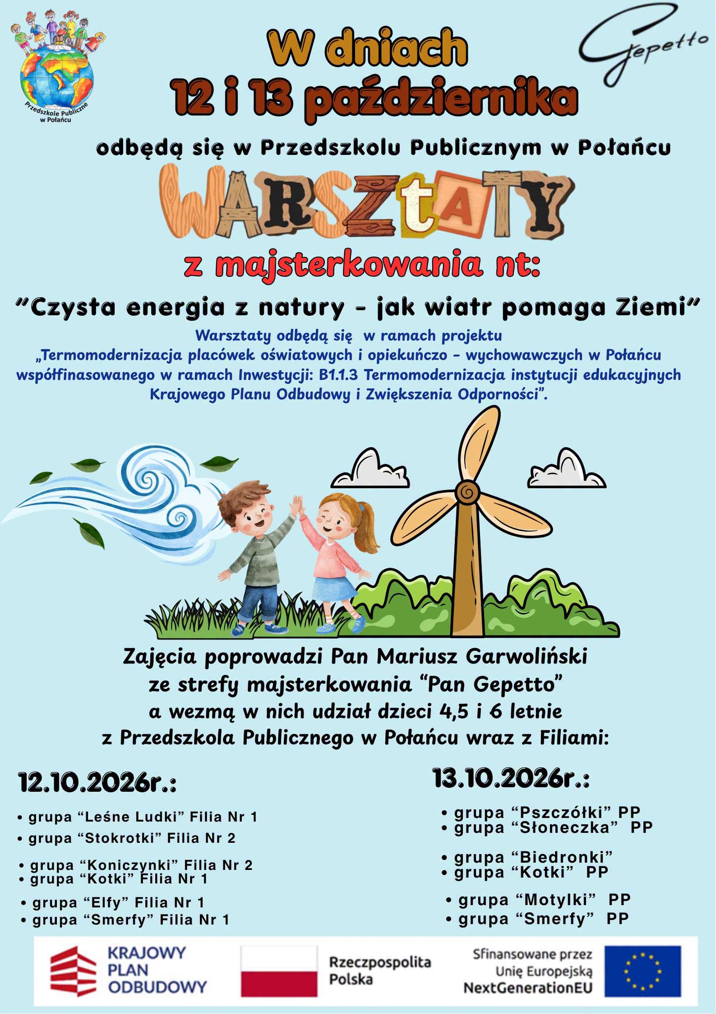Plakat warsztaty z&nbsp;majsterkowania