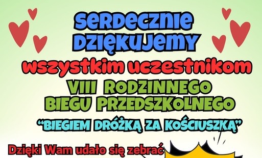 Plakat ze zbiórki z biegu dla Hani