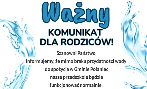 Informacja dla rodziców o funkcjonowaniu przedszkola