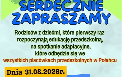 Plakat na dni otwarte w przedszkolu