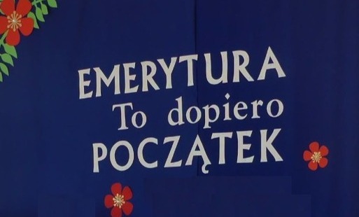 plakat  z pożegnania emeryta