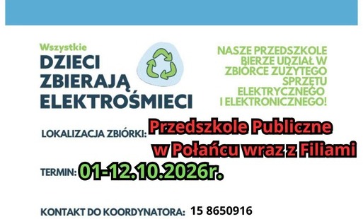 Plakat zbiórka elektrośmieci 