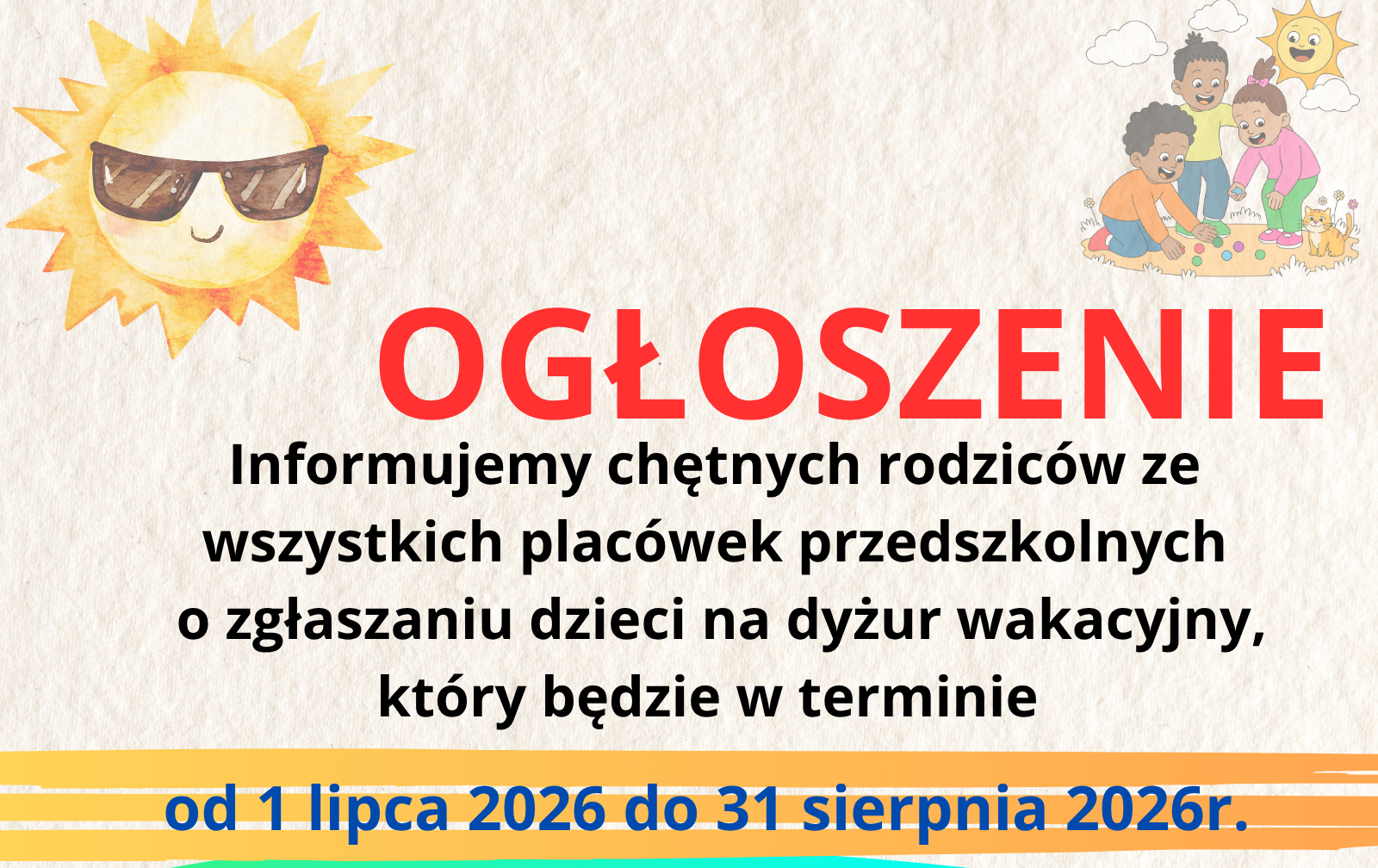 Zdjęcie do Ogłoszenie
