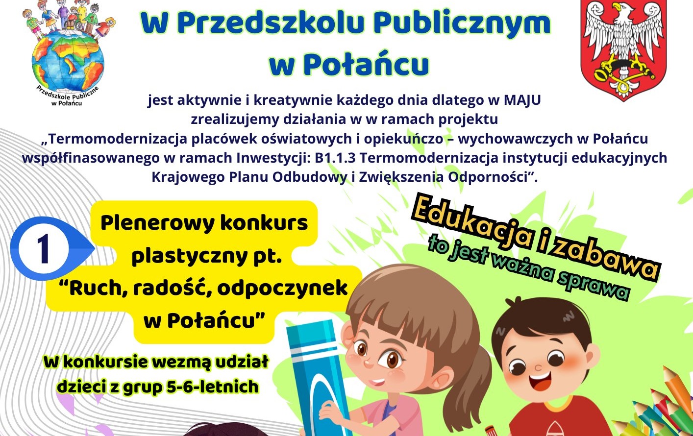 Zdjęcie do Plenerowy konkurs plastyczny i warsztaty ruchowe 