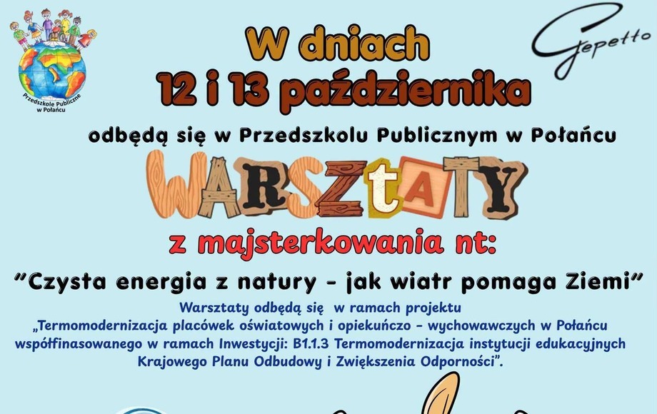 Warsztaty z majsterkowania w Przedszkolu Publicznym w Połańcu